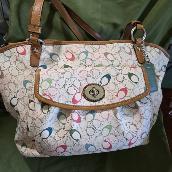 Coach Signature Multicolor Tote Bag - Picture 1 of 13